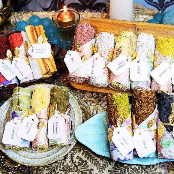 2 Organic Wild Harvested Rose And White Sage Smudge Sticks - Picture 3 of 3